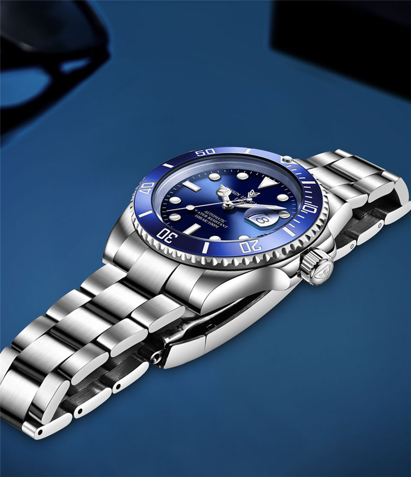 Top Brand LIGE Men Watches Luxury Sapphire Waterproof Automatic Mechanical Watch Fashion Business Full Stainless Steel Clock