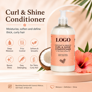 Acondicionador al por mayor de Coco e Hibisco para Rizos y Brillo, Sin Sulfatos, para Cabello Grueso, Rizado y Texturizado, 384ml - Product Image 6