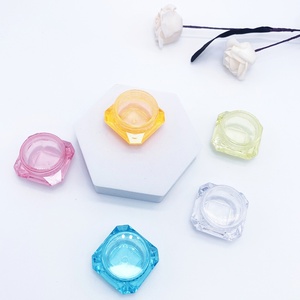 Wholesale 3g 5g Diamond-shape Face <b>Cream</b> Jars Empty Makeup Nails Containers Plastic Clear Pots Sample Bottles - Product Image 4