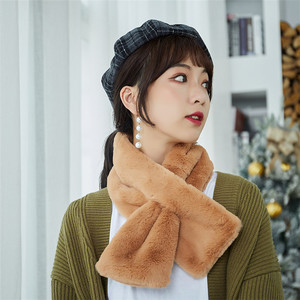 <span class=keywords><strong>Écharpe</strong></span> en peluche à la mode pour femmes, foulard chaud, <span class=keywords><strong>bavoir</strong></span> femme, col en peluche, hiver, hiver,, K1065 - Product Image 2