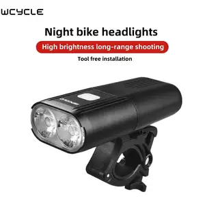 Yüksek parlaklık acil şarj mevcut ABS dağ bisikleti ön ışık