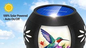 Lampe solaire LED <span class=keywords><strong>d</strong></span>'extérieur Yuandian personnalisée en fer forgé, étanche, avec piquet, angle de faisceau 360°, garantie 3 ans pour cour et jardin - Product Image 3