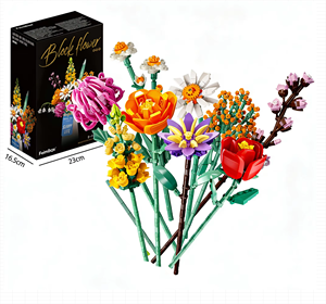 Ensemble <span class=keywords><strong>de</strong></span> blocs <span class=keywords><strong>de</strong></span> construction <span class=keywords><strong>de</strong></span> bouquets <span class=keywords><strong>de</strong></span> fleurs créatifs Feelo, plantes en <span class=keywords><strong>pot</strong></span>, modèle MOC, briques d'assemblage, jouets cadeaux pour enfants (FL2261) - Product Image 1