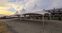 Carpa Impermeable de Aleación de Aluminio de 20x40 pies para Exteriores, para Ferias Comerciales y Jardín, con Tela de PVC Ignífuga