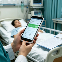 Appareil médical portable Android 12 avec lecteur de codes QR 2D, édition médicale, scanner de codes-barres antibactérien, NFC, écran 6,0 pouces, batterie 4850 mAh