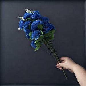 Precio barato salida de fábrica 24 cabezas Clavel globo Margarita flor artificial flor realista <span class=keywords><strong>para</strong></span> Arreglo de <span class=keywords><strong>cementerio</strong></span> funerario - Product Image 5