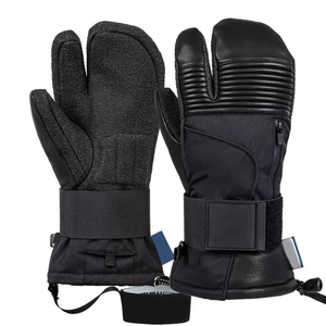 Guantes de un dedo para esquí de invierno unisex, guantes impermeables para exteriores, guantes de piel de cabra para snowboard y esquí - Product Image 4