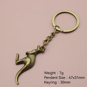 Großhandel Känguru-Schlüsselanhänger Känguru-förmiger Legierungs-Schlüsselanhänger - Product Image 2