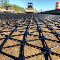 Géogrille triaxiale pour le renforcement de la base des parkings, 100% plastique PP, certifiée CE ISO