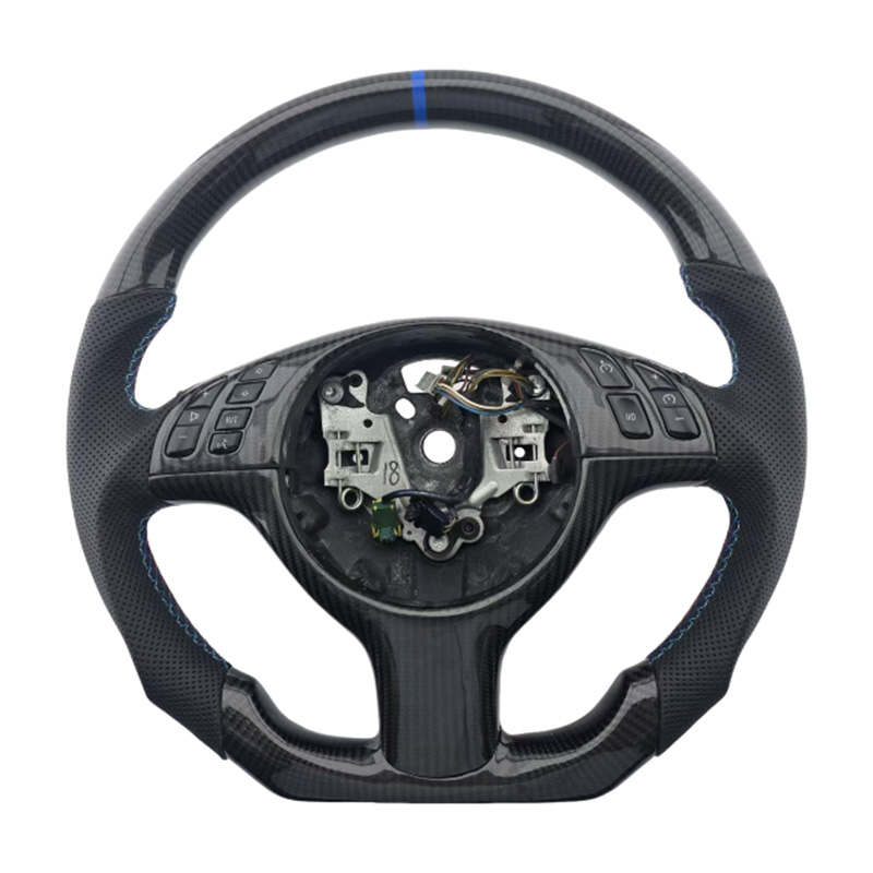 คาร์บอนไฟเบอร์ + หนังพรุน + M stitching + Bleu TOP stitching