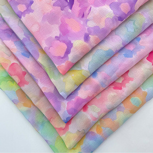 Tissu léger de concepteur imprimé floral multicolore personnalisé par sublimation 100% polyester transparent fleur <span class=keywords><strong>organza</strong></span> pour robe - Product Image 1