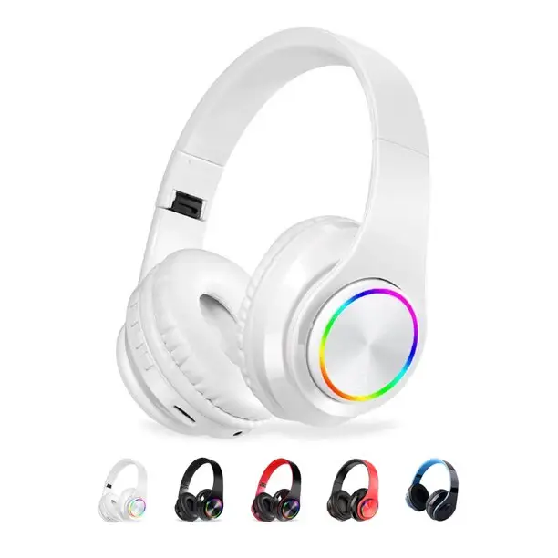 B39 RGB Luminous Wireless Headphones BT V5.0 Earphone Headset Adjustable Handsfree Headset