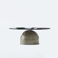 Ensemble de table basse crème moderne haut de gamme Table d'appoint en verre créative de style français pour petits salons pour canapés minimalistes