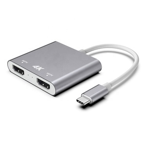 Bộ Chuyển Đổi USB C Sang Dual 4K <span class=keywords><strong>HDMI</strong></span> Type C Sang <span class=keywords><strong>HDMI</strong></span> Hub Tương Thích MacBook MacBook Pro MacBook Air Và <span class=keywords><strong>Samsung</strong></span> Galaxy S9 S10 Và Hơn Thế Nữa - Product Image 1
