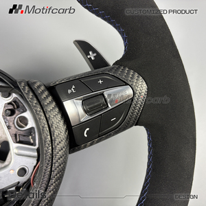 Volant en fibre de carbone texturé sur mesure pour BMW 330i 440i M2 M3 M4 M5 F10 F30 X3 X5 F15 F16 F18 Série F 2010-2018 - Product Image 4
