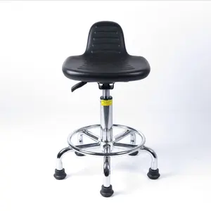 Полиуретановый регулируемый вращающийся экспериментальный стул со спинкой, лабораторный стул