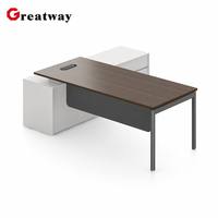 Escritorio de Oficina Moderno en Forma de L, Mesa Ejecutiva, Muebles de Oficina Comerciales con Gabinete de Almacenamiento, Tamaño Personalizado Disponible
