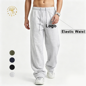 Pantalon de survêtement ample et décontracté pour homme, style streetwear et bureau, coupe large, personnalisé, pour un look urbain - Product Image 1