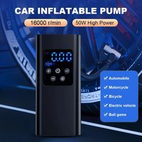 Pompe à air portable pour voiture WOSEN, gonfleur de pneus d'urgence, 150 psi, jauge de pression numérique sans fil, lumière LED, batterie 4500 mAh, faible bruit