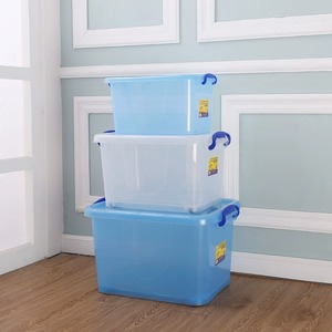 Boîte de rangement transparente rectangulaire de grande capacité avec couvercle pour organiser les vêtements et les jouets, en matériau PP - Product Image 3