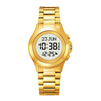 Montre de sport de luxe résistante à l'eau avec rappel de l'heure de l'Azan et de la Qibla, idéale pour les amateurs de prière musulmane, cadeau parfait.