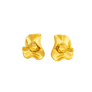 Pendientes de acero inoxidable 316L con baño de oro PVD, joyería de moda para mujer - Product Image 2