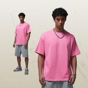 Magliette di cotone pesante per gli uomini di alta qualità con Logo di stampa personalizzata T-shirt sportiva Casual Vintage Streetwear oversize Tshirt - Product Image 1