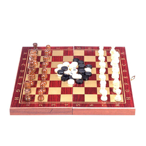 3 Trong 1 Cờ Tướng Bằng Gỗ Cờ <span class=keywords><strong>Backgammon</strong></span> Trò Chơi 39*39Cm Gấp Xách Tay Bàn Cờ Cờ Vua Đồ Chơi Cho Người Lớn Và Trẻ Em - Product Image 2