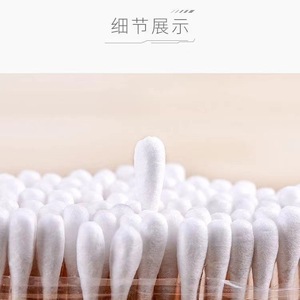 สำลีก้านสองด้าน หัวกลม 100 ชิ้น แบบใช้แล้วทิ้งอเนกประสงค์ สำหรับทำความสะอาดหู กำจัดเครื่องสำอาง - Product Image 1