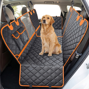 Housse <span class=keywords><strong>de</strong></span> siège auto 4-en-1 robuste en tissu Oxford <span class=keywords><strong>pour</strong></span> <span class=keywords><strong>chien</strong></span>, avec fenêtre en maille imperméable, accès par ceinture <span class=keywords><strong>de</strong></span> sécurité, rabats latéraux et poches, ajustement universel - Product Image 1
