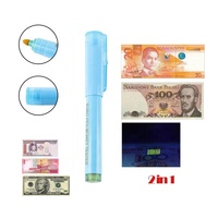 Stylo détecteur de faux billets UV DC-1379 395nm, marqueur portable pour vérification des faux billets, idéal pour les caissiers, les banques et les magasins.