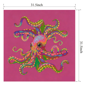 Tapis de table de mahjong personnalisé à motif pieuvre, 31,5 pouces, en caoutchouc épais, imperméable et antidérapant, protection de table pour salle de jeux - Product Image 6