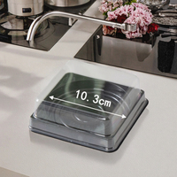 Boîte à pain avec couvercle en plastique PET de qualité alimentaire, transparente, rectangulaire, vente en gros, pas cher, impression de logo personnalisable