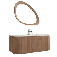 Meuble-lavabo de salle de bain moderne en céramique, durable, résistant à l'eau, écologique, facile à installer, 80 cm, miroir inclus, garantie 3 ans