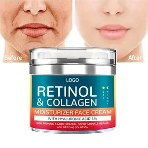 OEM Private Label Natürliche organische Hyaluron säure Kollagen Feuchtigkeit spendende Retinol White ning Anti-Falten Anti-Aging Gesichts creme