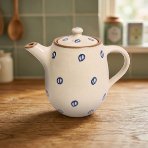 Carafe en céramique de 1000 ml avec couvercle et poignée, design minimaliste pour servir de l'eau/une boisson - Pichet/bouilloire de restaurant - Product Image 2