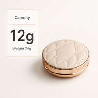 Étui Cosmétique Compact Matelassé Vide 13g Rose Doré avec Miroir et Plateau Intérieur en ABS PP, Couleurs Personnalisées OEM, Vente en Gros, Lotion Soin de la Peau