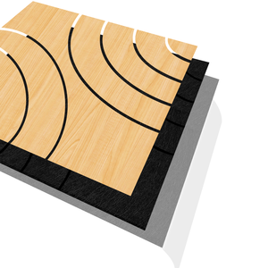 Pannello Acustico Moderno in Legno Impiallacciato e Poliestere, Pannello Fonoassorbente da Parete, <span class=keywords><strong>Design</strong></span> Ecologico per Uso in <span class=keywords><strong>Studio</strong></span>, Soluzioni di <span class=keywords><strong>Design</strong></span> 3D - Product Image 3