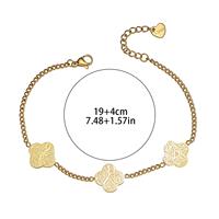 Bracelet de mode en acier inoxydable avec breloque Sabr Shukr Tawakkul Clover, style musulman arabe islamique, pour l'Aïd, vente en gros pour femmes et hommes 2026