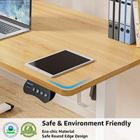 Fabricant vietnamien Bureau debout 120x60cm Réglable en hauteur électriquement en chêne Ergonomique Bureau assis-debout Supporte jusqu'à 70 kg/154 lb