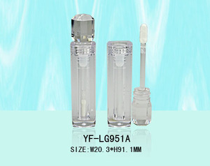 Diamond Cap <b>Clear</b> Empty Lip Glaze Bottle As Transparent Lip <b>Gloss</b> Tube Screw Cap Cosmetic Packaging Hot Stamped Silk Screen - Product Image 2