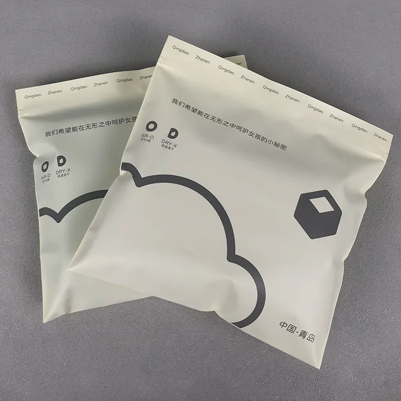 Umwelt freundliche wasserdichte Kleidungs stück verpackung Wieder versch ließbare PVC-Reiß verschluss tasche Benutzer definierter Logo-Druck Frosted CPE Ziplock Bag