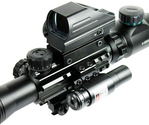 Luger Phạm vi kết hợp 4-12x50eg kép chiếu sáng phạm vi + Sight 4 Holographic mặt kẻ ô màu đỏ/Màu xanh lá cây Dot phù hợp với 20mm gắn kết - Product Image 4