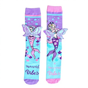 Chaussettes douillettes pour femmes et filles, chaussettes pantoufles à motif <span class=keywords><strong>chat</strong></span>, chaussettes de sol fantaisie 3D, chaussettes épaisses et chaudes en tricot créatif - Product Image 5
