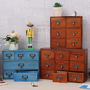 Farmhouse Home Decor Wooden DIY <strong>Apothecary</strong> Jewelry Craft Supplies Desktop 16 Drawers Storage Organizer <strong>Cabinet</strong> - Product Image 3