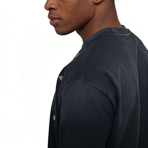 Camisetas Casuales de Manga Corta para Hombre, Estilo Hip Hop, Bordadas, Lavado Ácido, 100% Algodón Tejido, 240 Gramos, Transpirables - Product Image 2