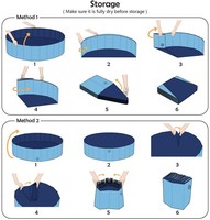 Piscine pliable en PVC rigide, piscine pliable pour chiens, piscine gonflable pour activités aquatiques en plein air