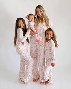 Pigiami Coordinati per Famiglia in Cotone Organico Traspirante ed Ecologico, Modal e Bambù, per Mamma e Neonato - Product Image 1