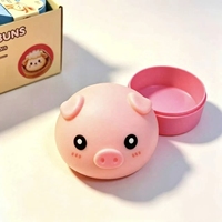 Jouet anti-stress mignon en forme de dumpling animalier, jouet à presser en forme de dim sum animalier de dessin animé, jouet fantaisie de collection pour cadeaux de fête pour enfants
