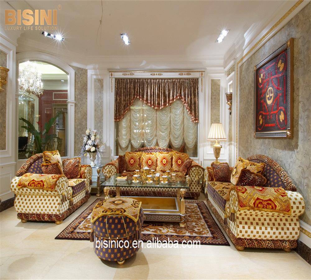 Arabic Majlis Low Price Quality Wood Sofa Set for Living Room
